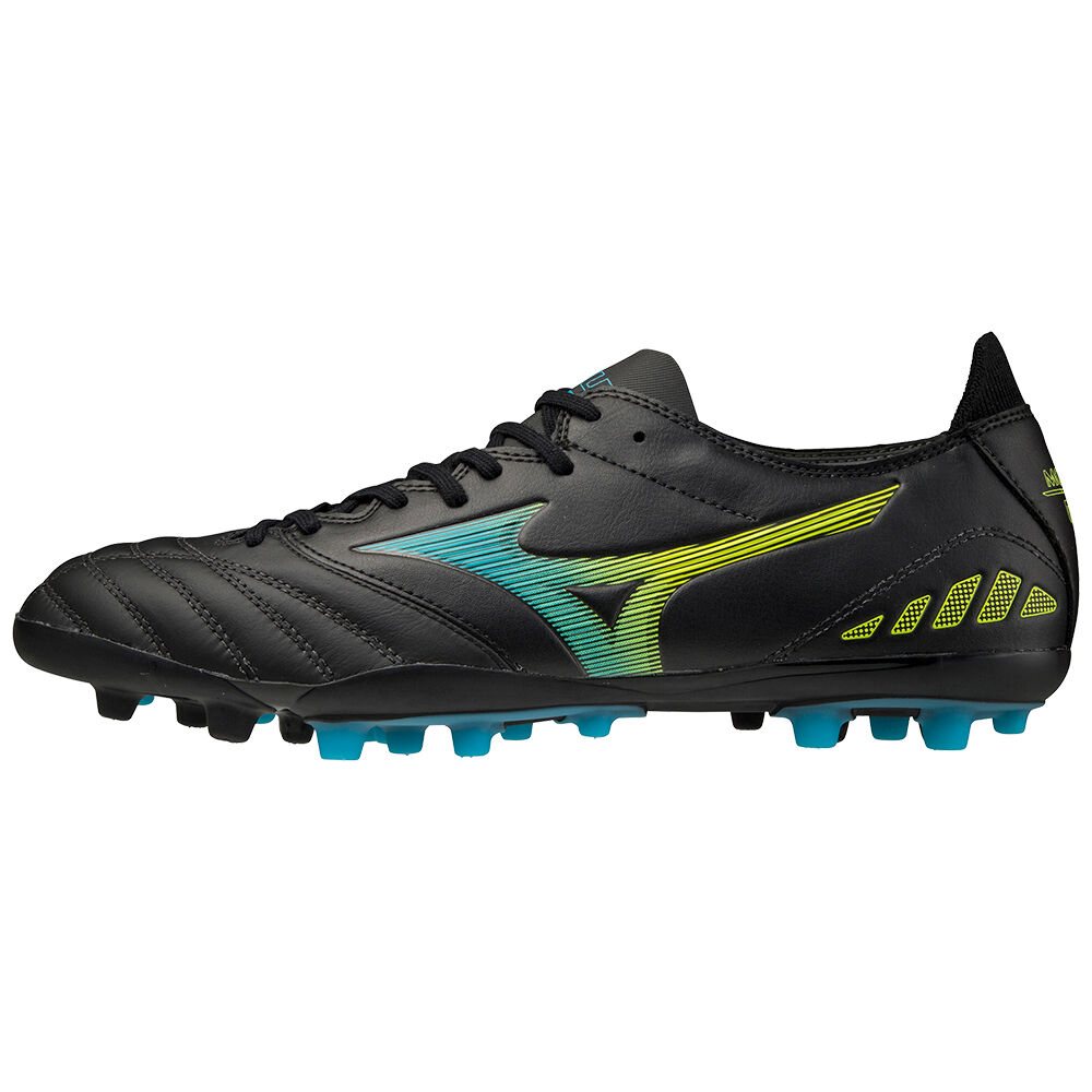 Mizuno Men's Morelia Neo Iii Pro Ag Soccer Cleats Black/Blue Turquoise (P1GA208418-KUY)